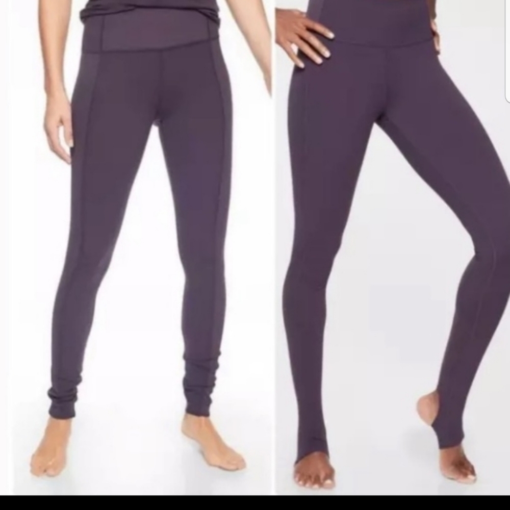 Athleta Sz XS Barre Stirrup Tight Purple 353531